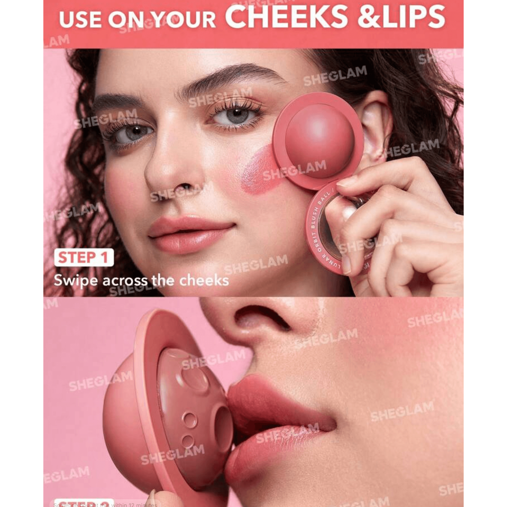 SHEGLAM Lunar Orbit Blush Ball-Astrid Cream Blush Cream- ultraviolet