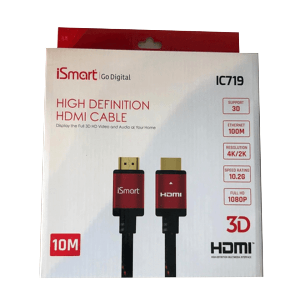 كابل اي سمارت جو ديجيتال عالي الدقة اتش دي ام اي Ic719 بطول 10 متر
