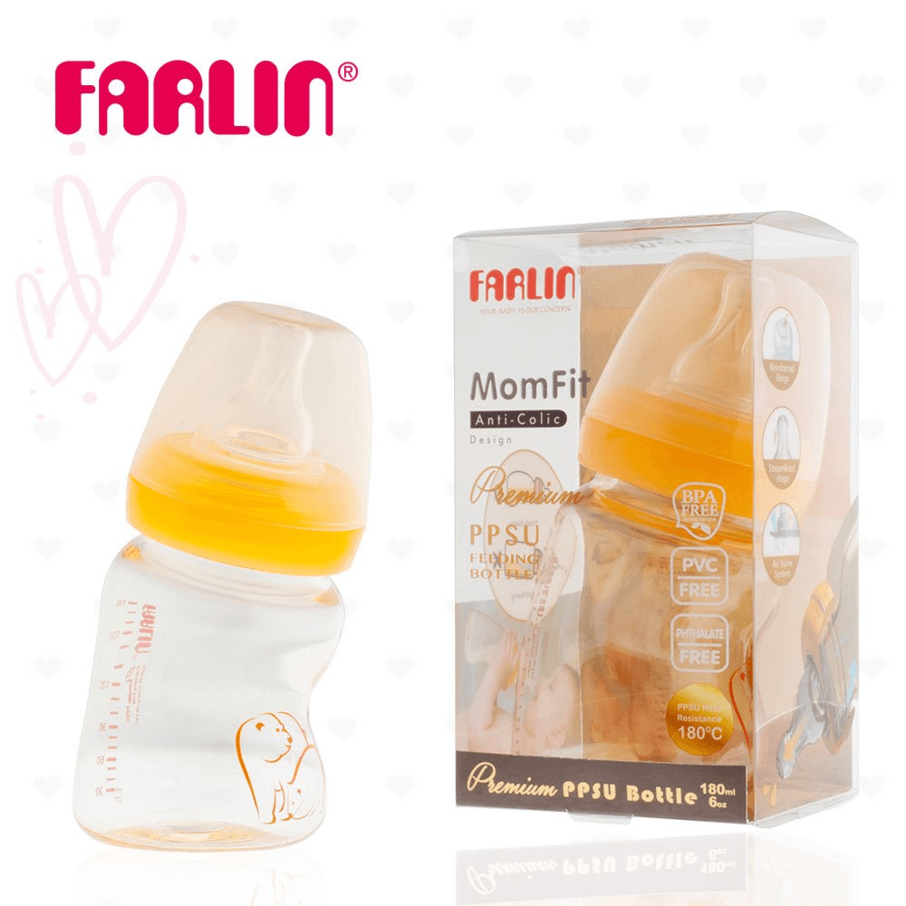 Farlin MomFit Anti-Colic Premium Plastic Feeding Bottle ref-AB-92013 180ml