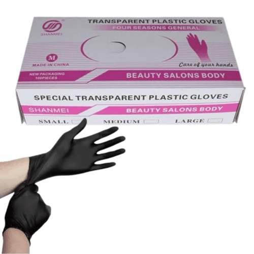 Disposable Gloves Black (100pcs) - 