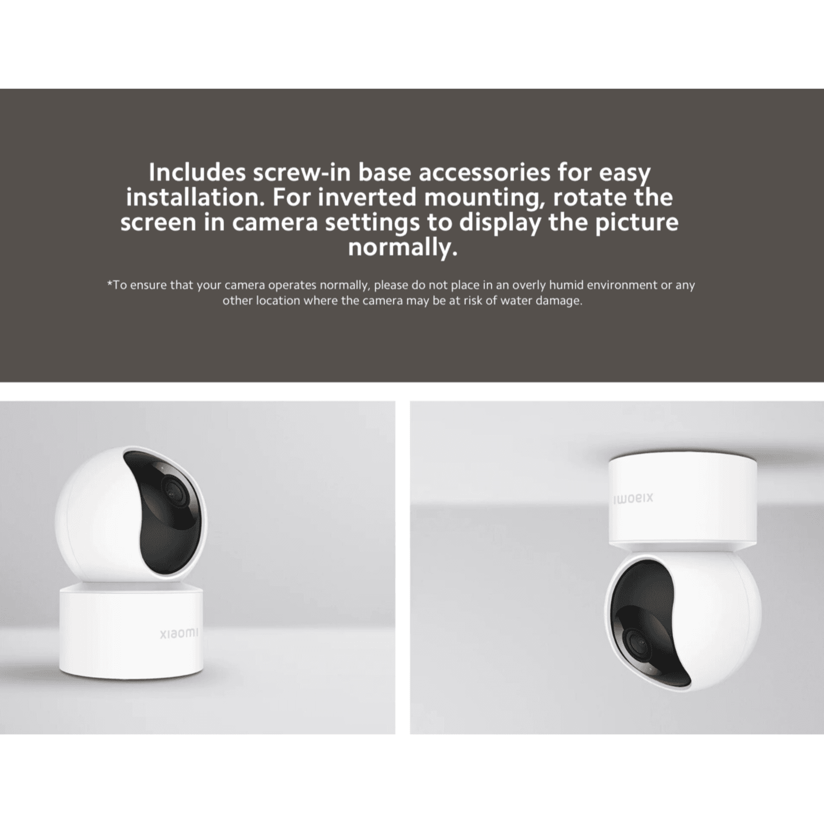 Smart Security Camera. 1080P 360° Work with Alexa and Google Home supports 2.4 GHz WiFi. for your home security - Xiaomi C200