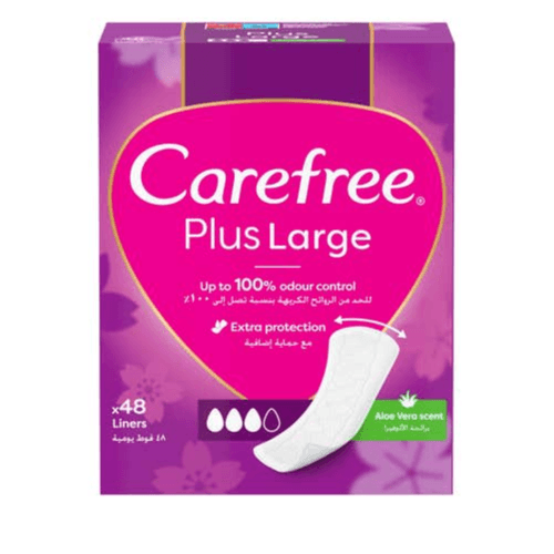 CareFree Plus Large 100% odour control with Aloe Vera Scent 48 pcs 