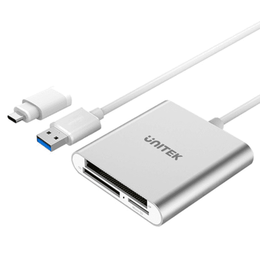 Unitek USB 3.0 3-Port Memory Card Reader with USB Type-C Adaptor