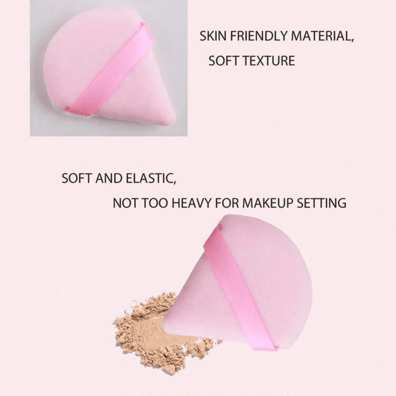Triangle Makeup Puff - Pink