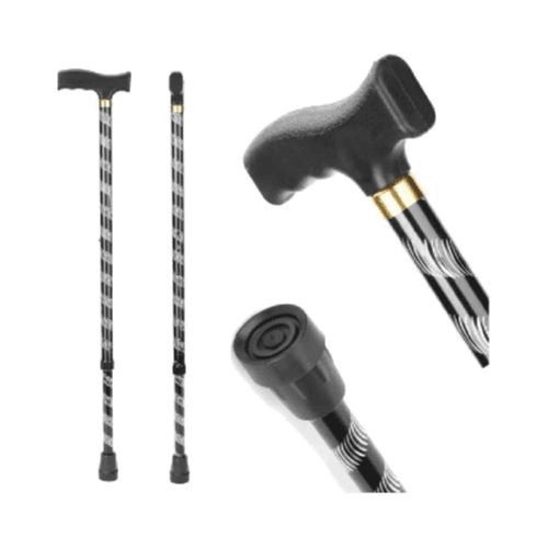 Adjustable Metal Walking Stick Color  Black and Silver Twa9391L Walking Stick