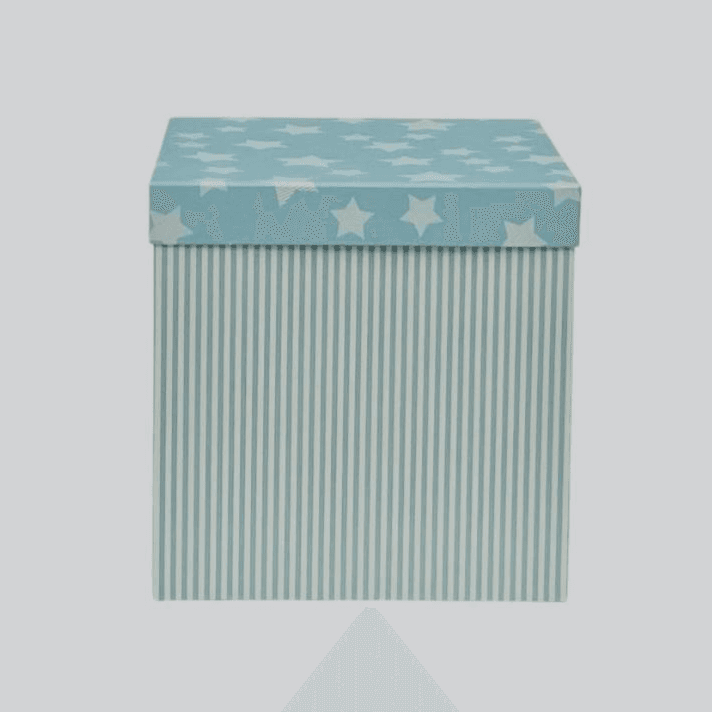 Blue Medium Stars With With Stripes Square Gift Box