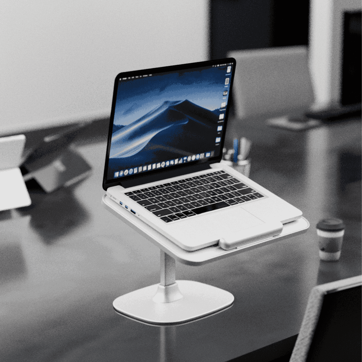 Moxedo Multi-Functional Laptop Stand for Desk Adjustable Laptop Riser and Book Stand Holder Compatible with MacBook Pro/Air, Dell, Lenovo, HP, Samsung, for Sizes Up to 15” Devices