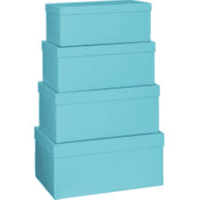 Small 4Pcs Set Turquoise Deluxe Gift Box