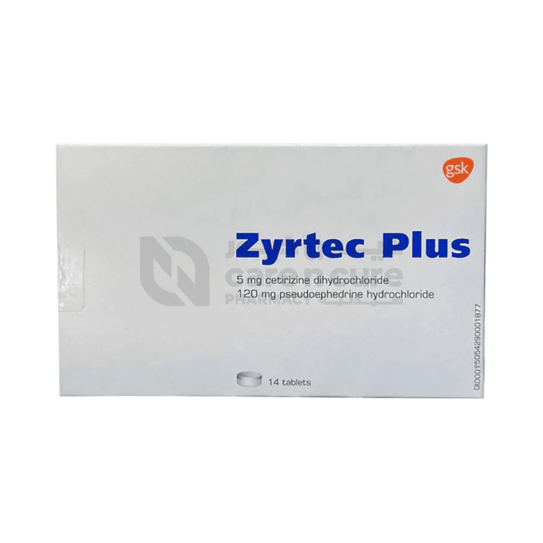 ZYRTEC PLUS 14 TABLETS