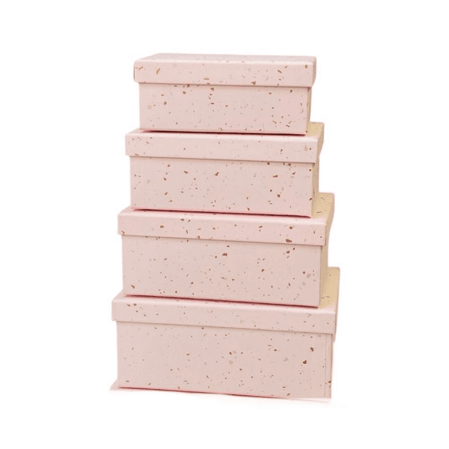 small 4pcs set of pink gold dust gift box