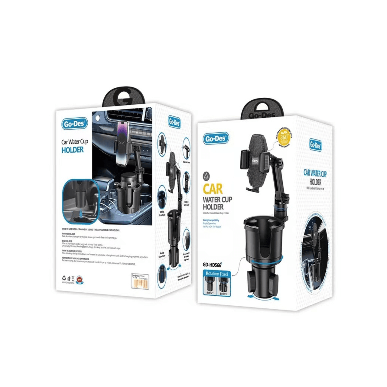 حامل أكواب الماء متعدد الوظائف للسيارة من Godes GD-HD566