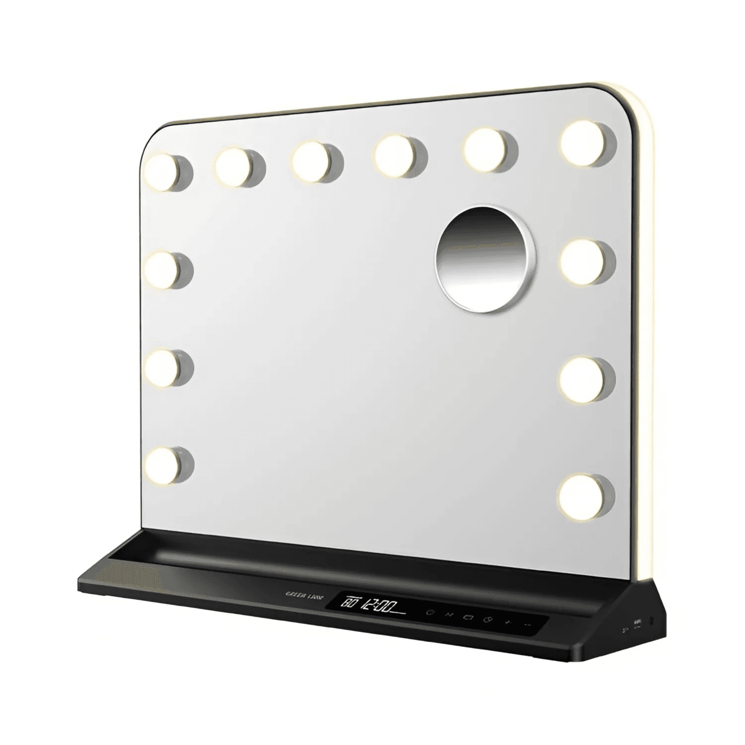 Green Lion Vanity Mirror with Aluminum Profile + ABS + Glass Material, 224 LED Beads, Cold,Natural & Warm Light Modes, Adjustable Brightness, Multi-Function Touch Control - Black