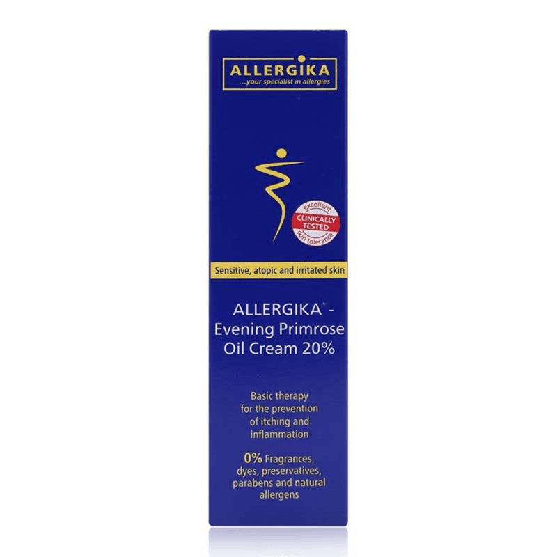 Allergika Evening Primrose Oil 20% Cream For the prevention of itching & inflammation for sensitive - atopic & Irritated skin 100ml