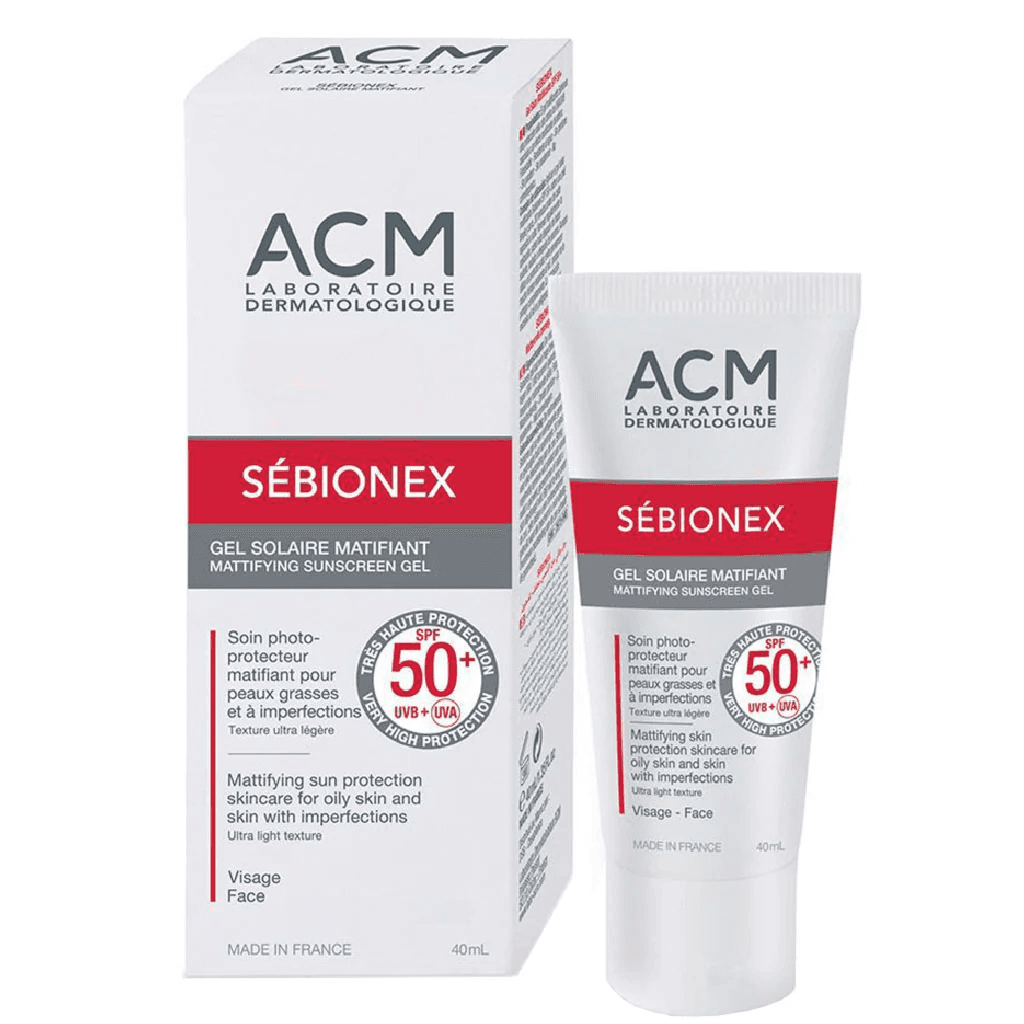 Acm Sebionex Mattifying Sunscreen Gel With Spf 50+ For Face Ultra Light Texture For Oily Skin With Imperfection 40Ml