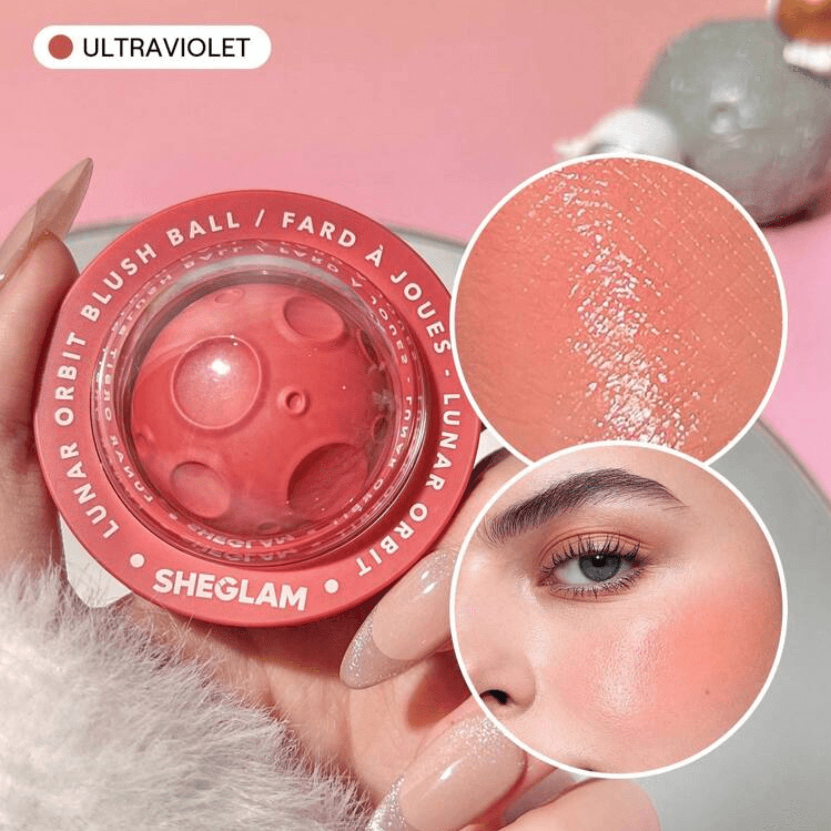 SHEGLAM Lunar Orbit Blush Ball-Astrid Cream Blush Cream- ultraviolet