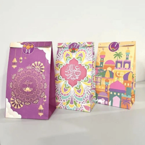 30pcs Ramadan Blessing Bags & Countdown Stickers Set