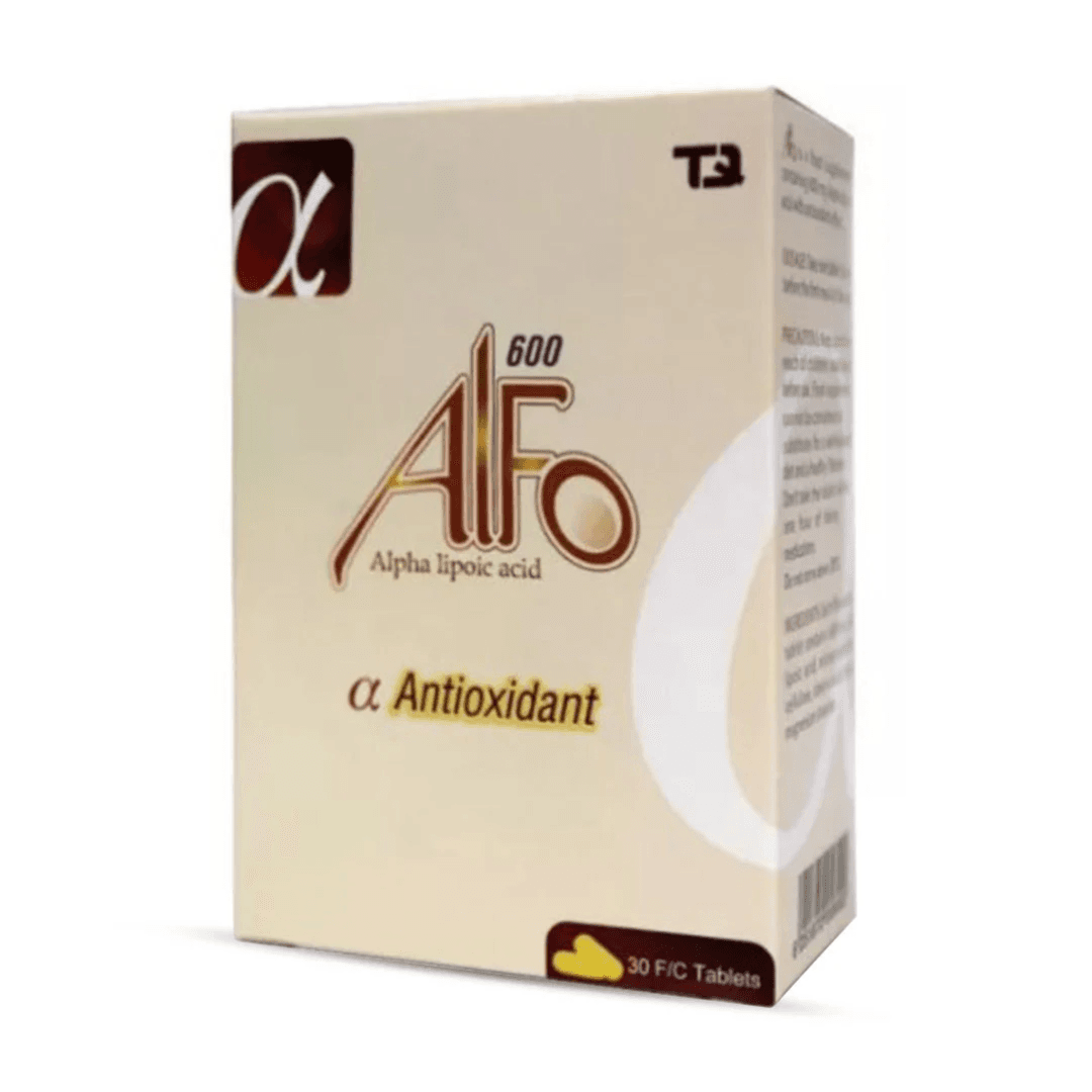 Alfo Alpha Lipoic Acid 600mg Anti-oxidant 30 tablets 