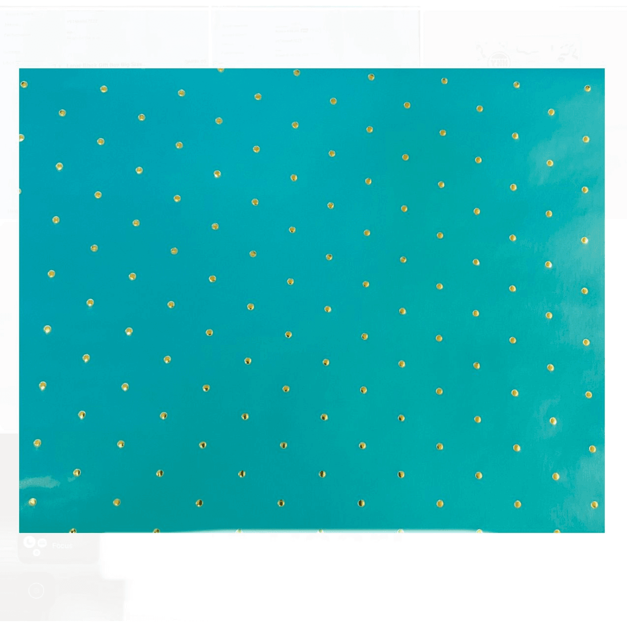 Wrapping Paper With Foil Dots - Aqua Blue 