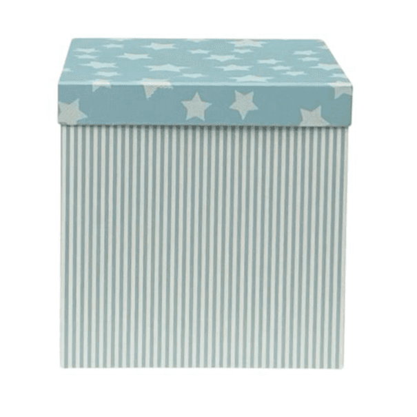 Blue Extra Large Star With Stripes Square Gift Box Big Size