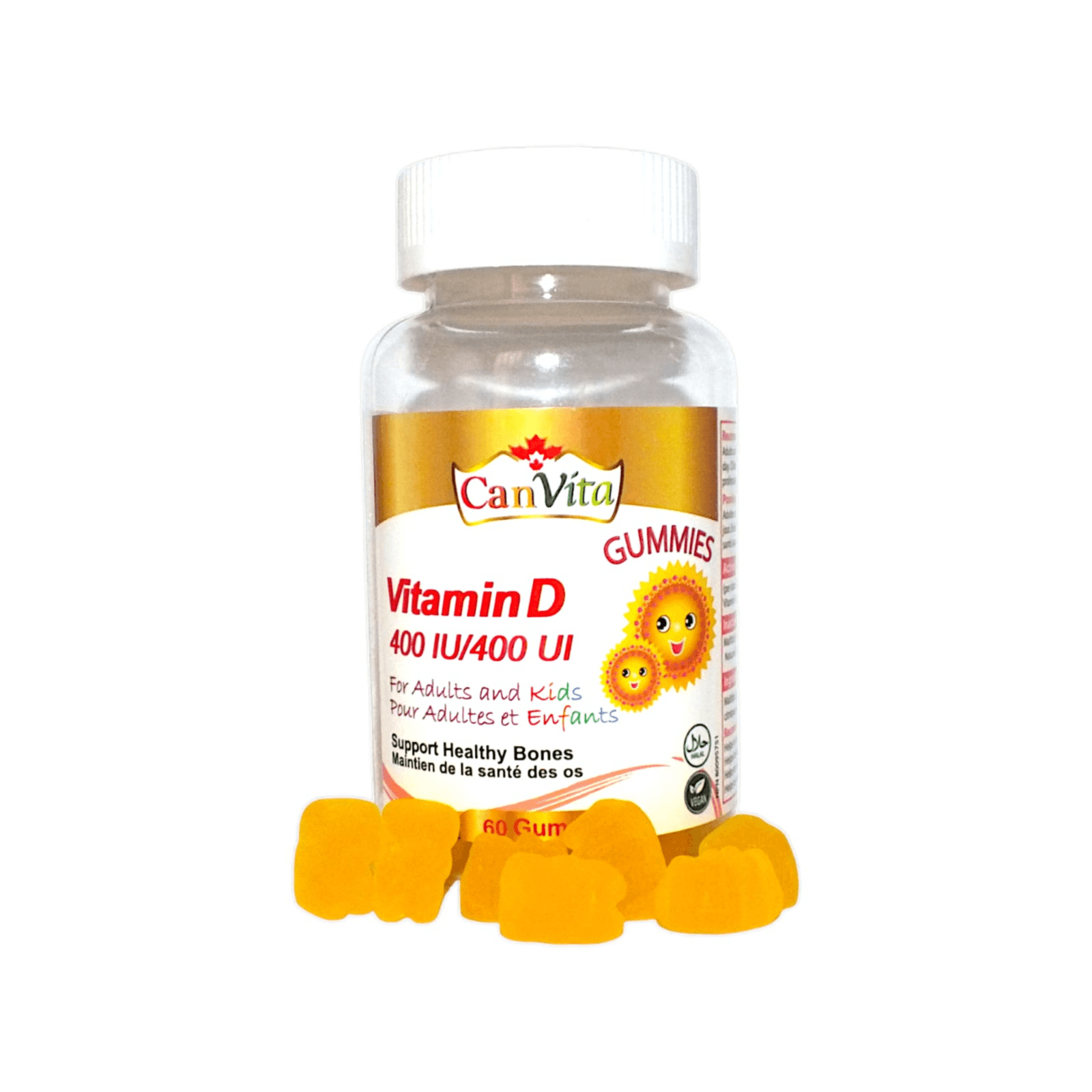 Vitamin D 400 IU for Adults and Kids(Sugar Free)