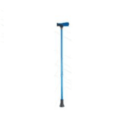 Adjustable Metal Walking Stick Color Blue with Non slip rubber base with blue/black handle 9301L-4