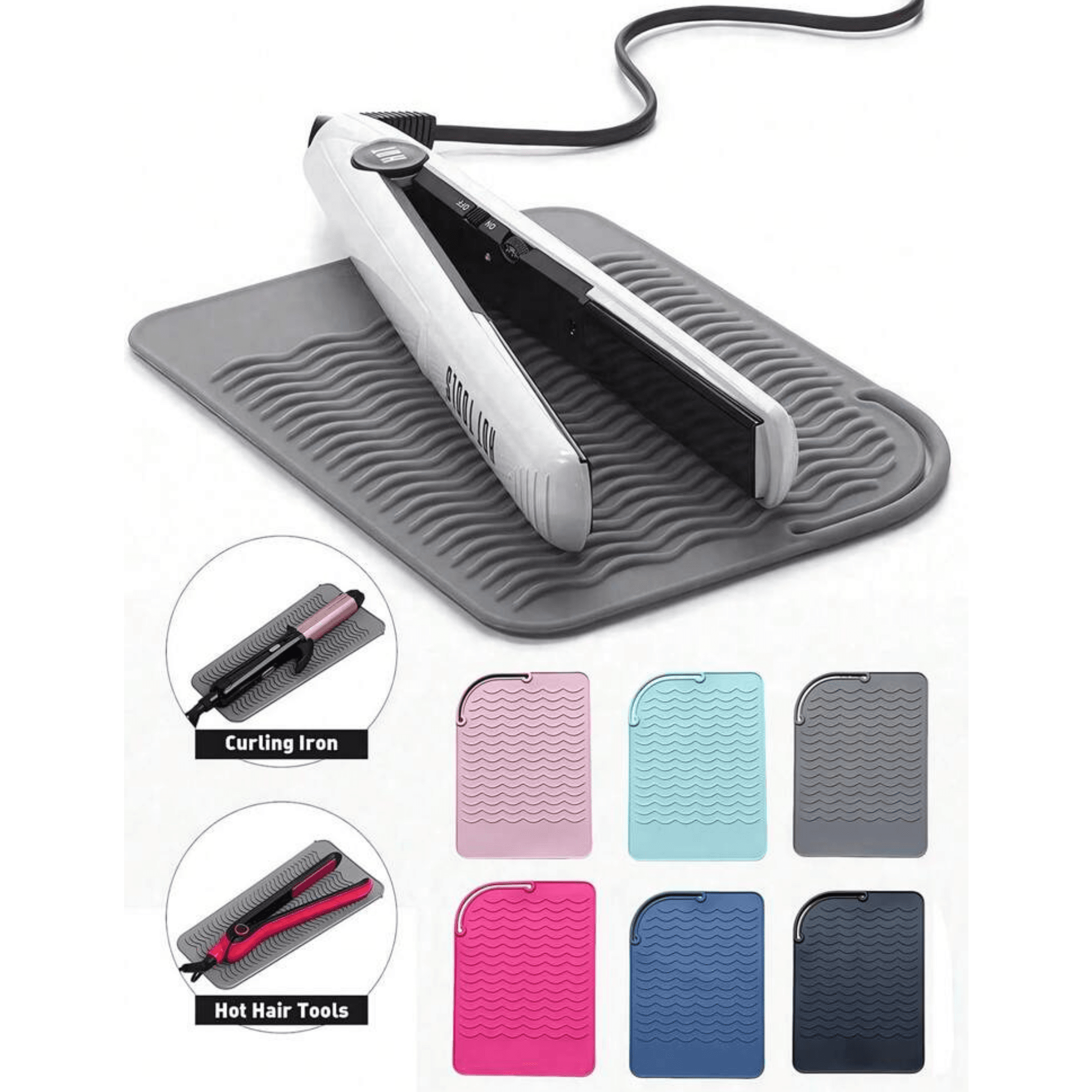 1pc Silicone Heat Resistant Pad- rose red