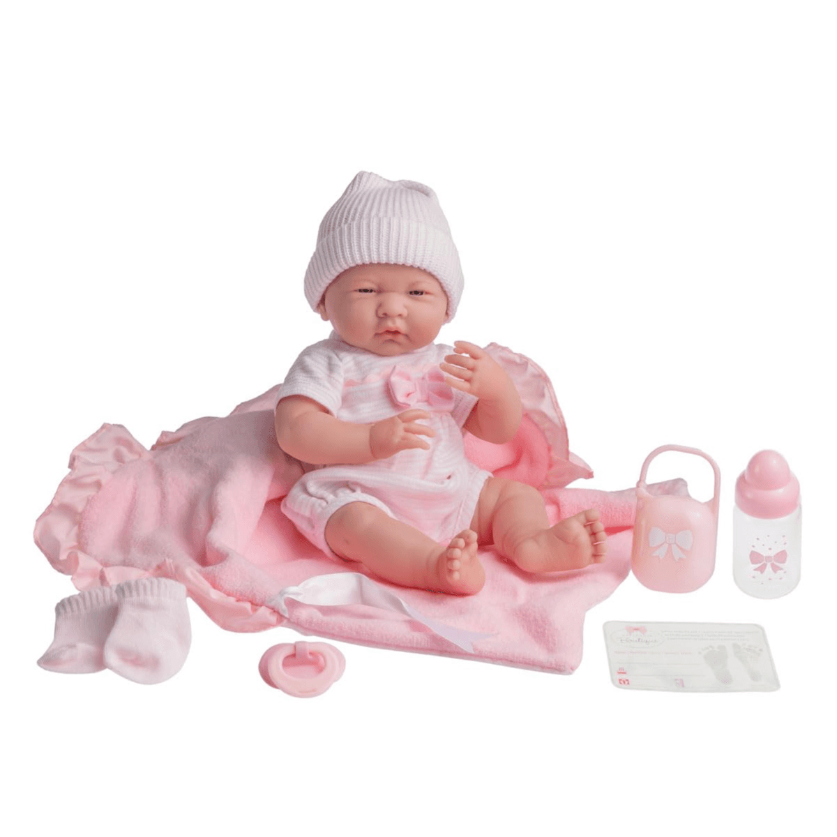JC Toys Berenguer Boutique La Newborn (15.5"-inches) Realistic Soft Body Doll 8 Piece Gift Set