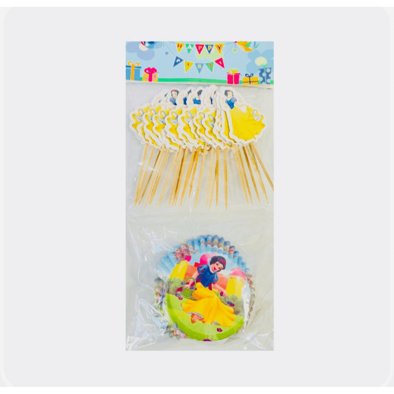 Snow White Cupcake Topper With Cupcake Paper Liner