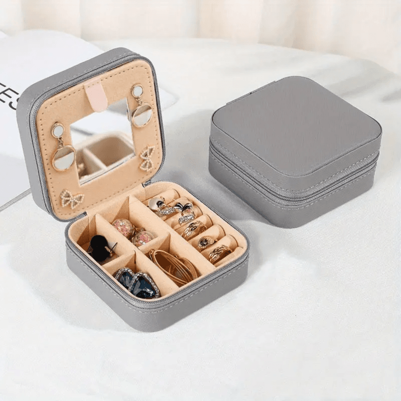 Minimalist Mini Square Jewelry Box (Grey)