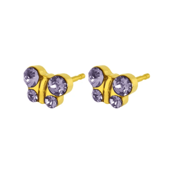 Caflon Fashion Sense Gold Plated Butterfly Tanzanite