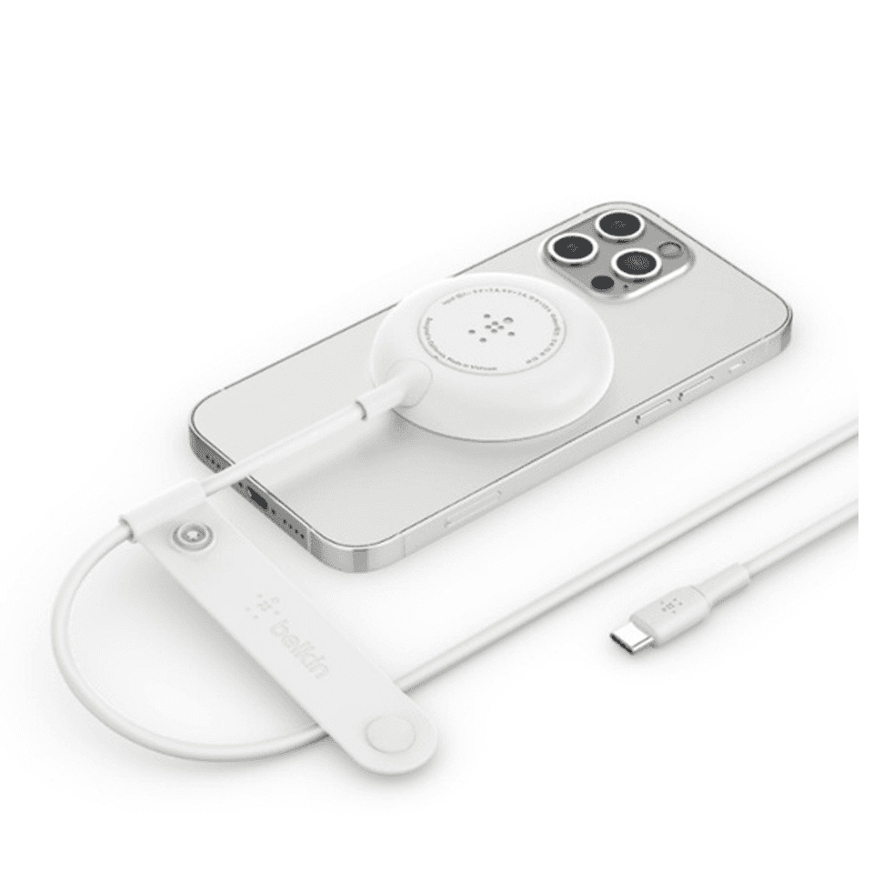 شاحن Belkin Boost Charge المغناطيسي لاسلكي محمول 6.6 قدم 2 متر كابل