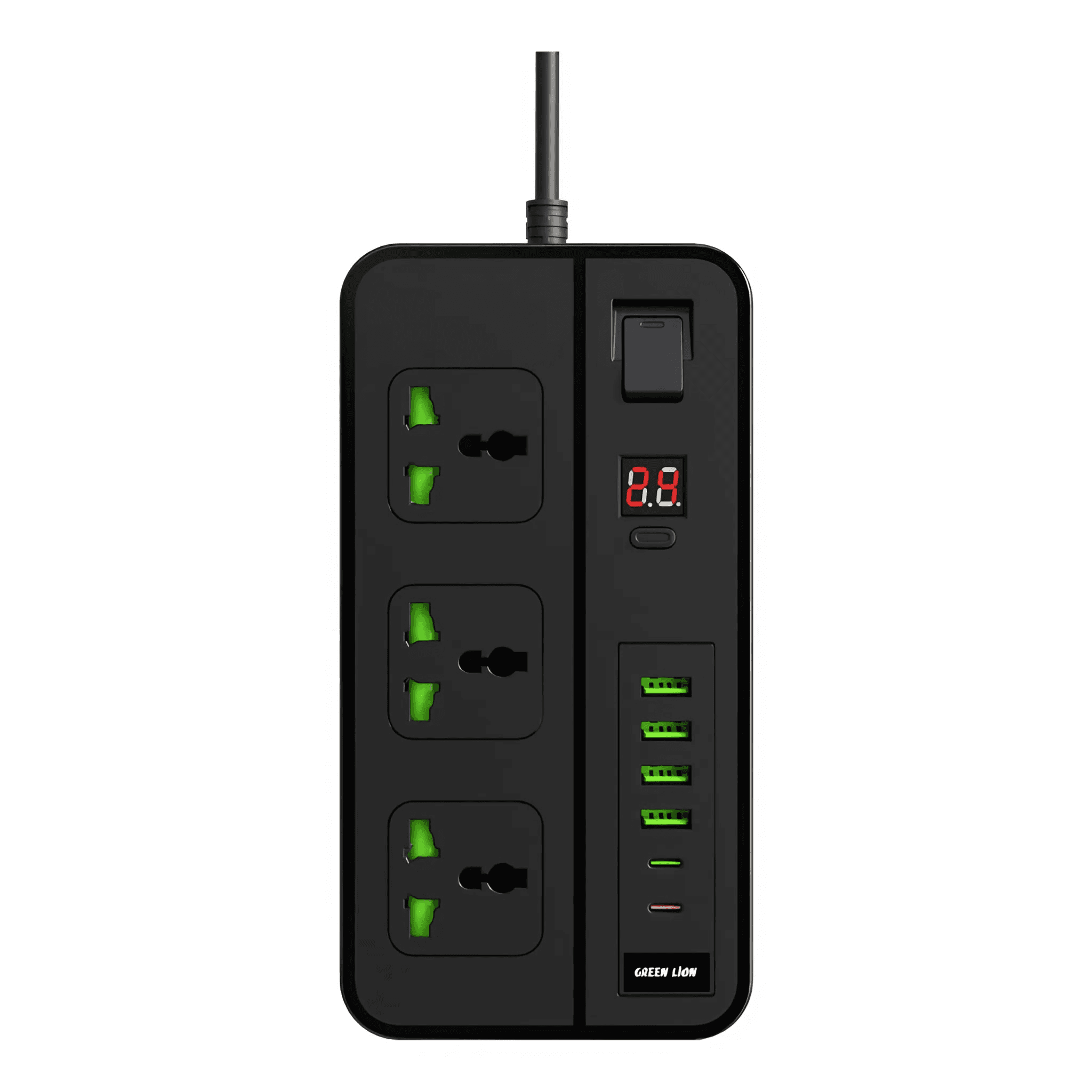 Green Lion GS-150 Power Socket 3000W - Black