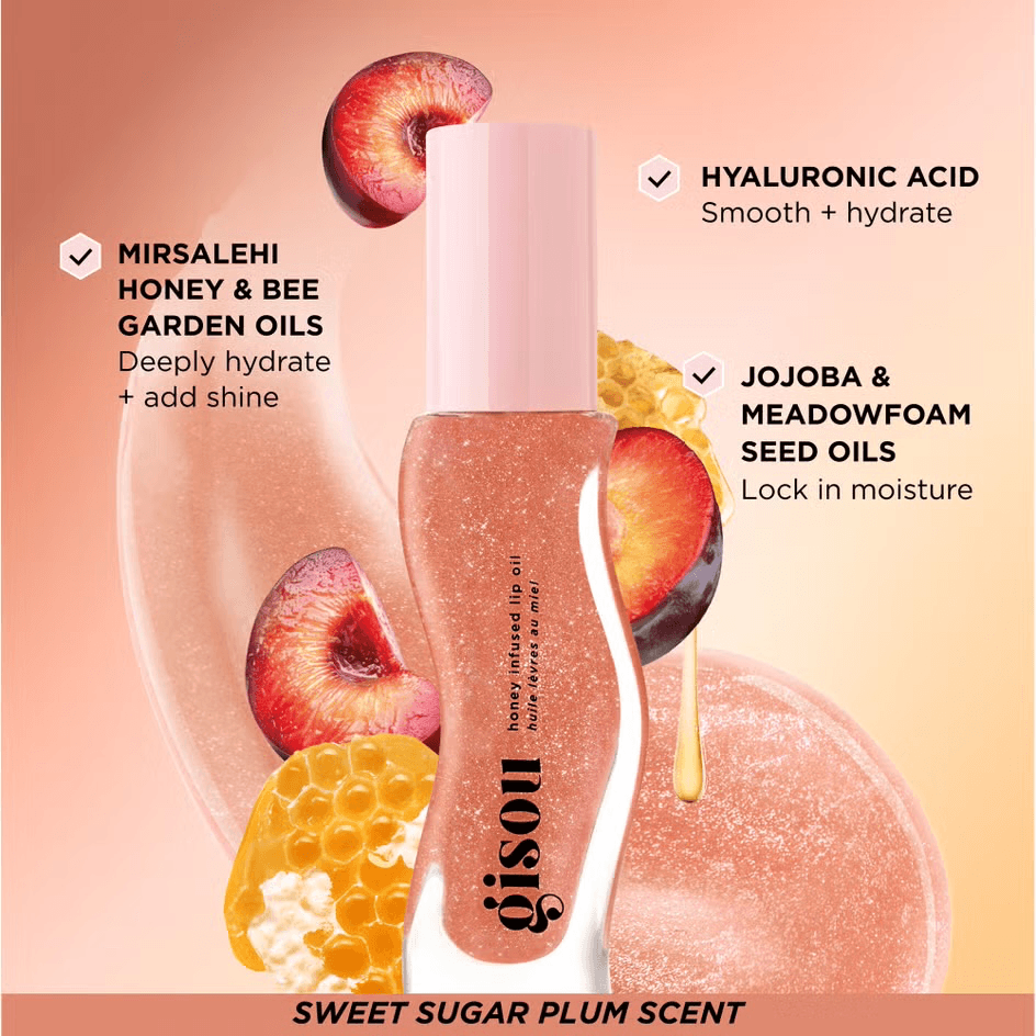 Gisuo - Honey Infused Lip Oil - Glazed Plum