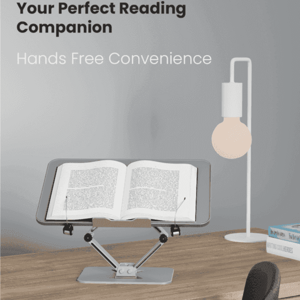 Moxedo Multi-Functional Laptop Stand for Desk Adjustable Laptop Riser and Book Stand Holder Compatible with MacBook Pro/Air, Dell, Lenovo, HP, Samsung, for Sizes Up to 17” Devices