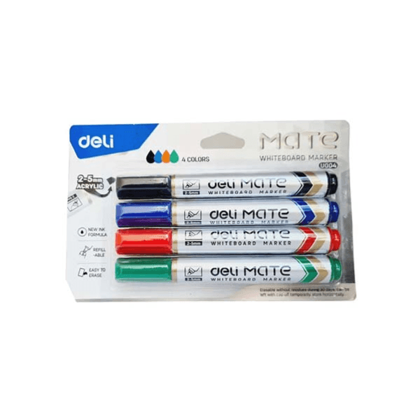 deli MATE Whiteboard Marker 4 Colors