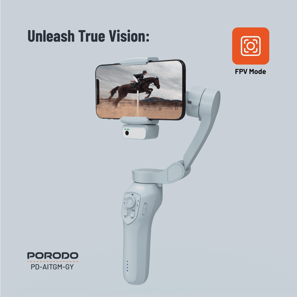 Porodo AI Tracker Gimbal P7C Pro Plus - Grey  5h