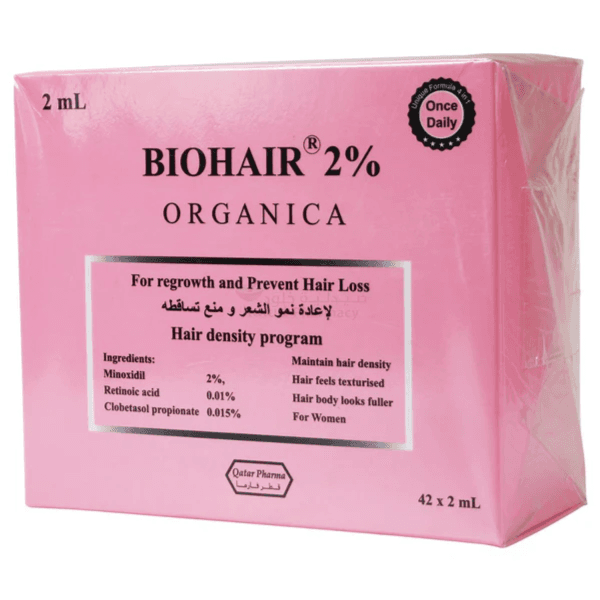 Biohair 2% Organica 2% Hair density Program for regrowth & prevent hair loss 42*2ml