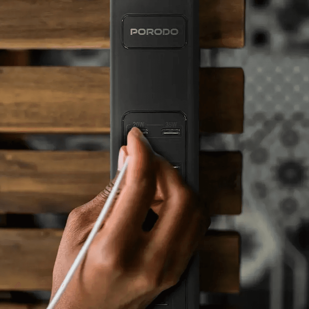 Porodo 85W Multi-Port USB Charging HUB – Black