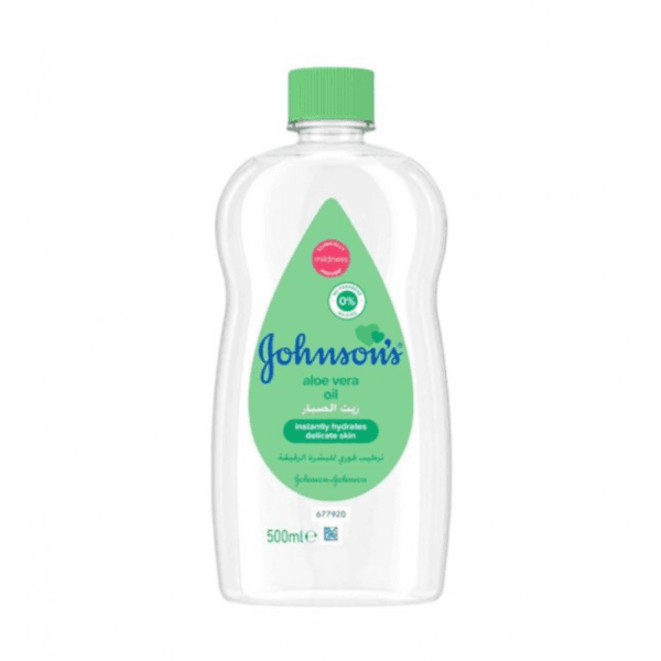 Johnsons Aloe Vera Oil instantly hydrates delicate skin 500ml
