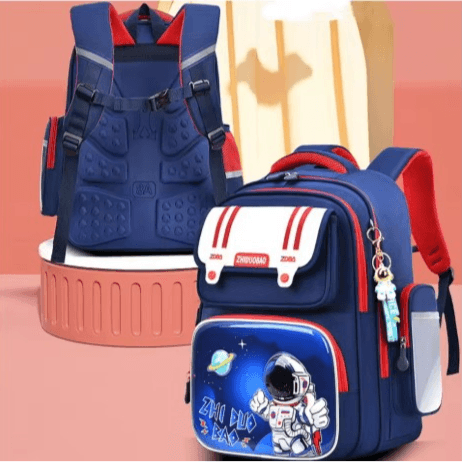 KIDS SCHOOL BAG FOR BOYS BLUE WITH RED 