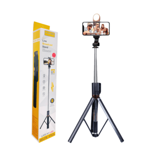 PLOKAMA - Live Broadcast Stand LED Selfie Stick (LIVE - K9)