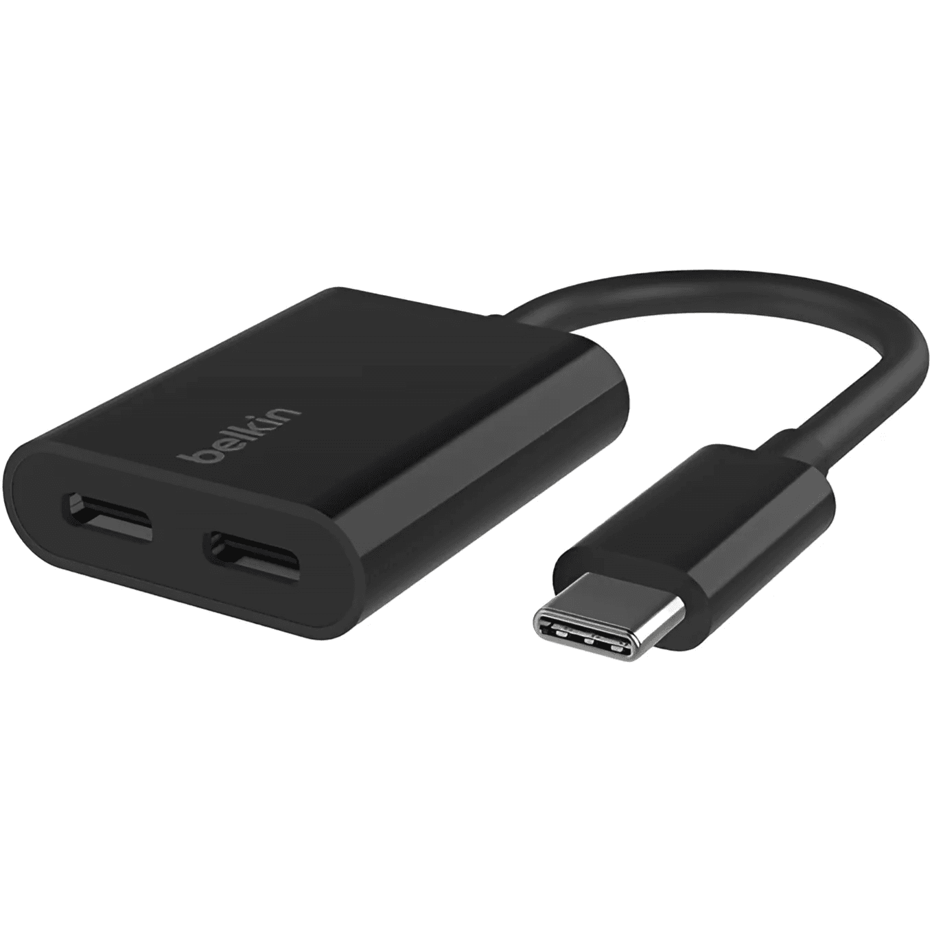 Belkin RockStar USB-C Audio + Charge Adapter, Headphone Adapter w/ USB-C 60W Power Delivery Fast Charging for iPhone 16, iPad Pro, Galaxy, Note, Google Pixel, LG, Sony, OnePlus, and More - Black