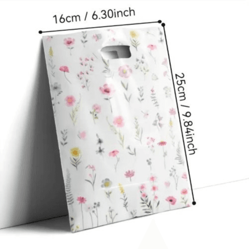 10 Pcs Adorable Flower Gift Packaging Bag Handbag -16x24.89cm