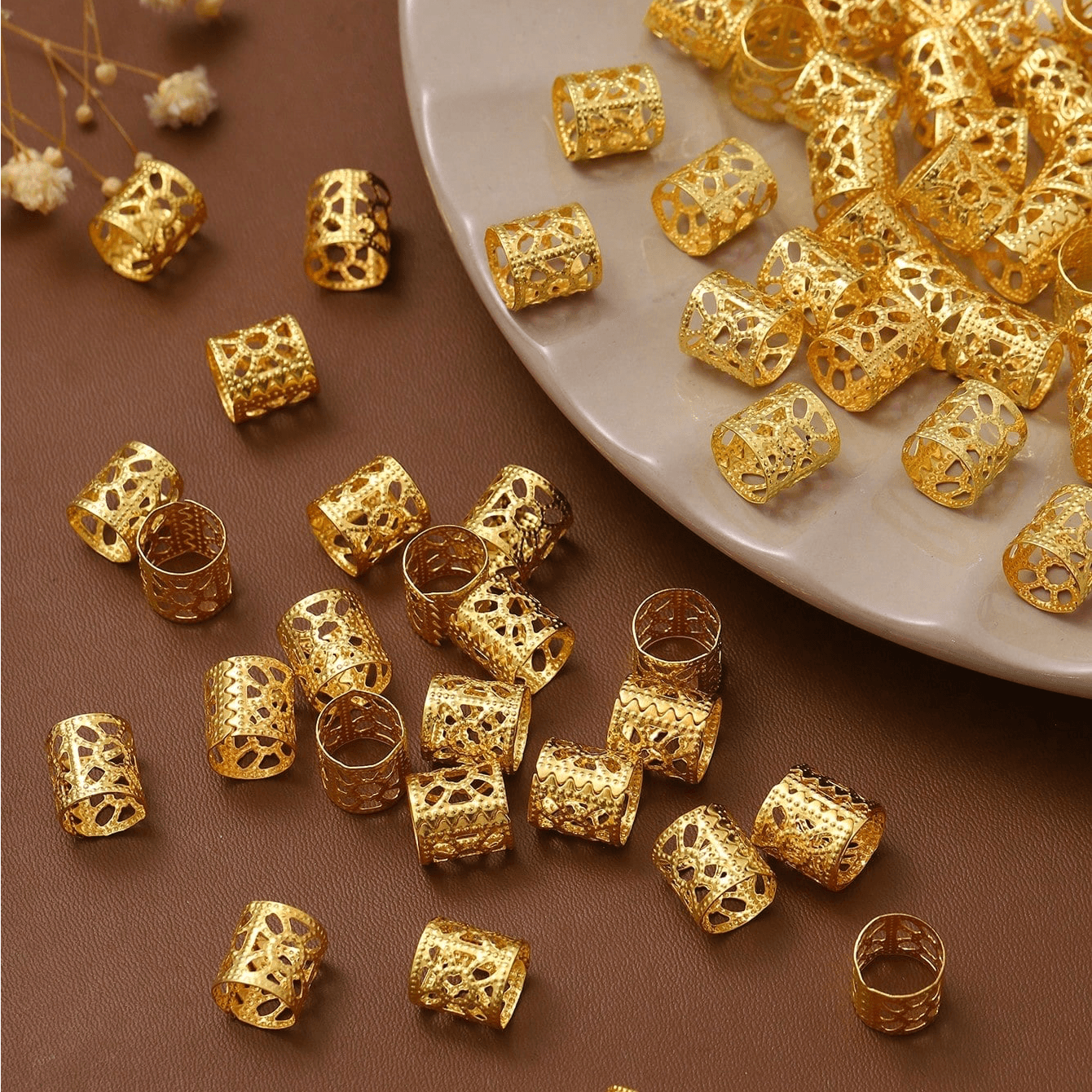 100pcs Aluminum Children Hair Cuffs, Decorations