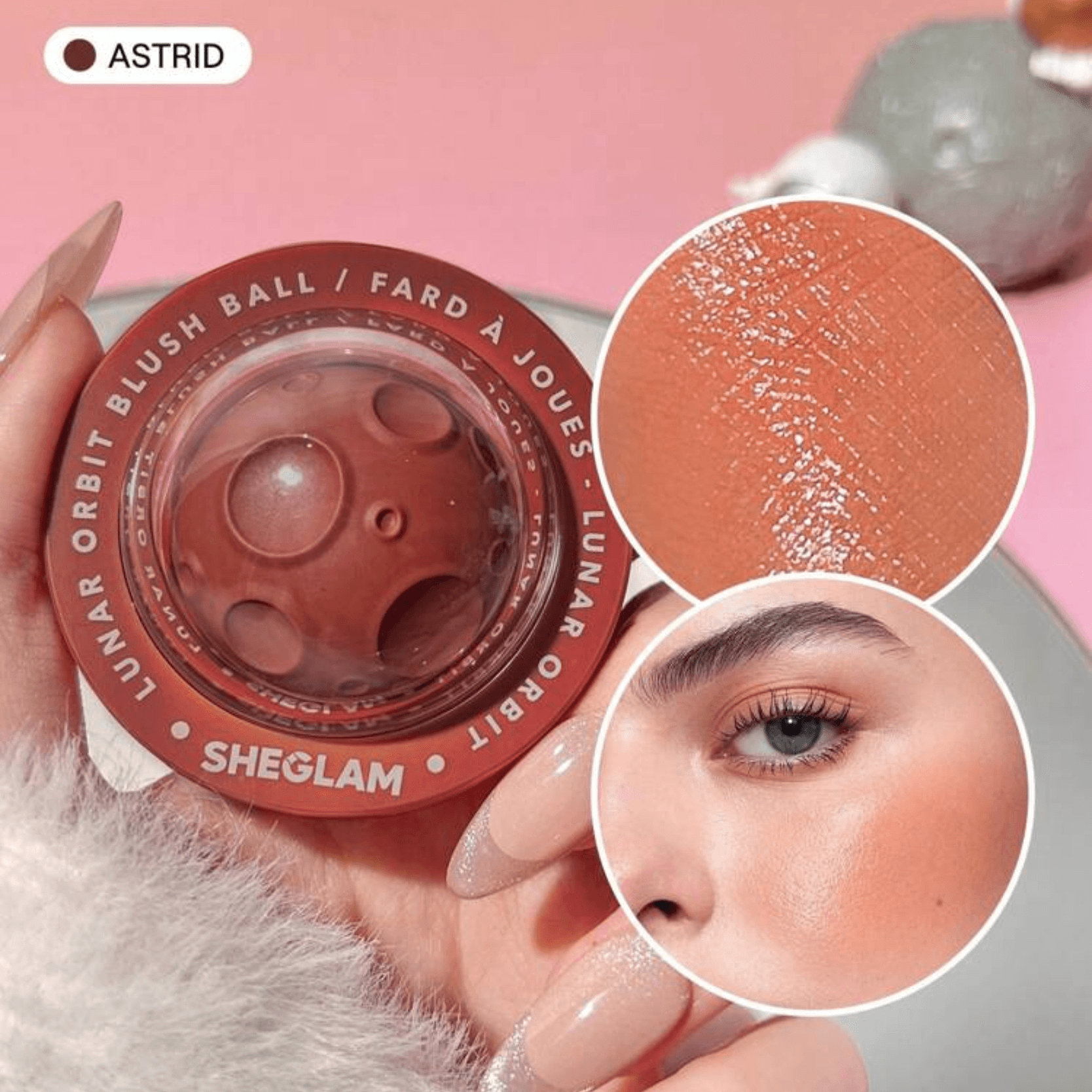 SHEGLAM Lunar Orbit Blush Ball-Astrid Cream Blush Cream- astrid