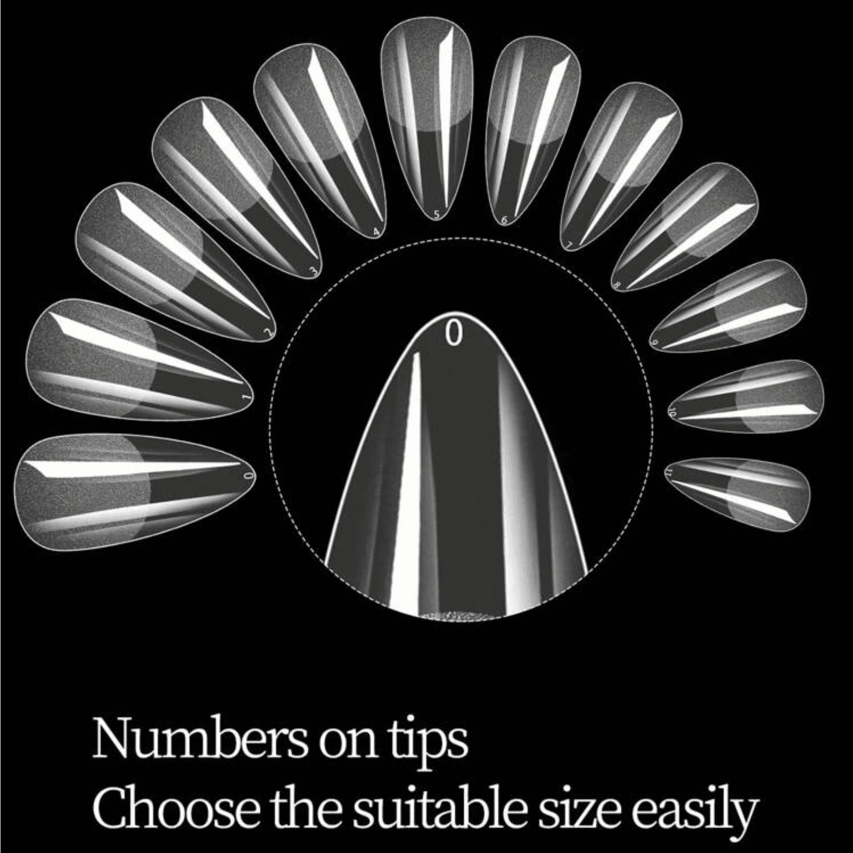 550Pcs Full Cover Press On Nail Tips Stiletto Almond Square Coffin French False Fake Soak Off Gel Nail Extension