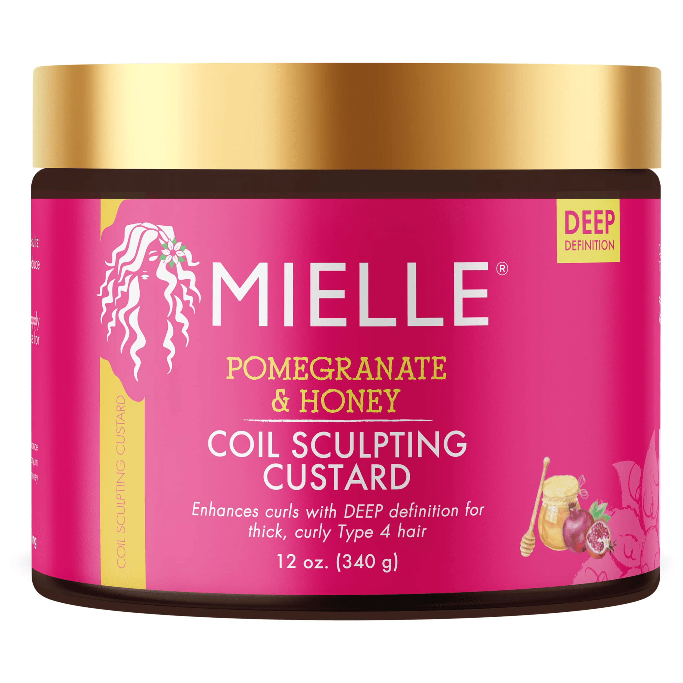 Mielle Coil Sculpting Custard With Pomegranate & Honey enhance curls with deep definition of thick hair 340gm