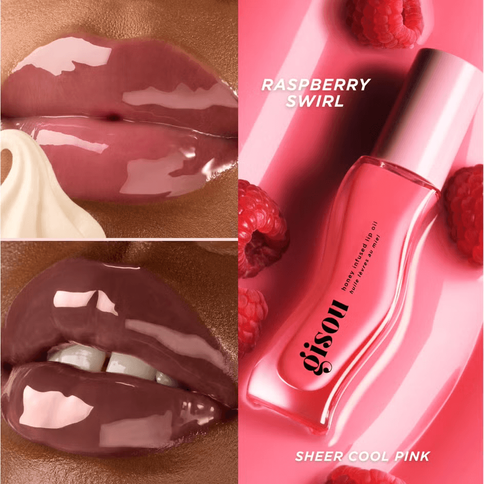 Gisuo - Honey Infused Lip Oil - Raspberry Swirl