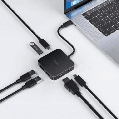 Green Lion - 7 in 1 Usb - C Hub (GHB-7) (Black)