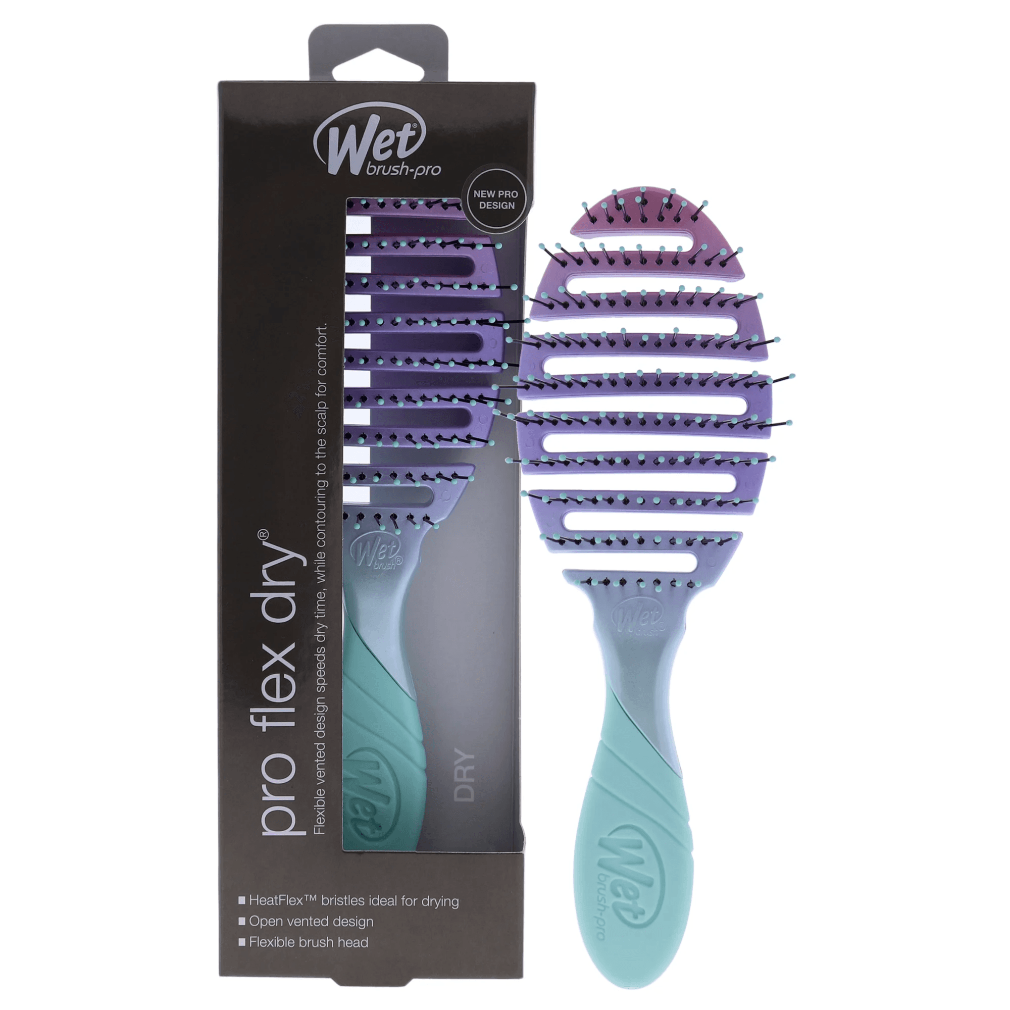 Wet brush-pro Pro Flex Dry to speed dry time with Flexible brush head Millennial Ombre ref-BWP800flexMo